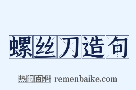 螺丝刀造句是什么意思的图片